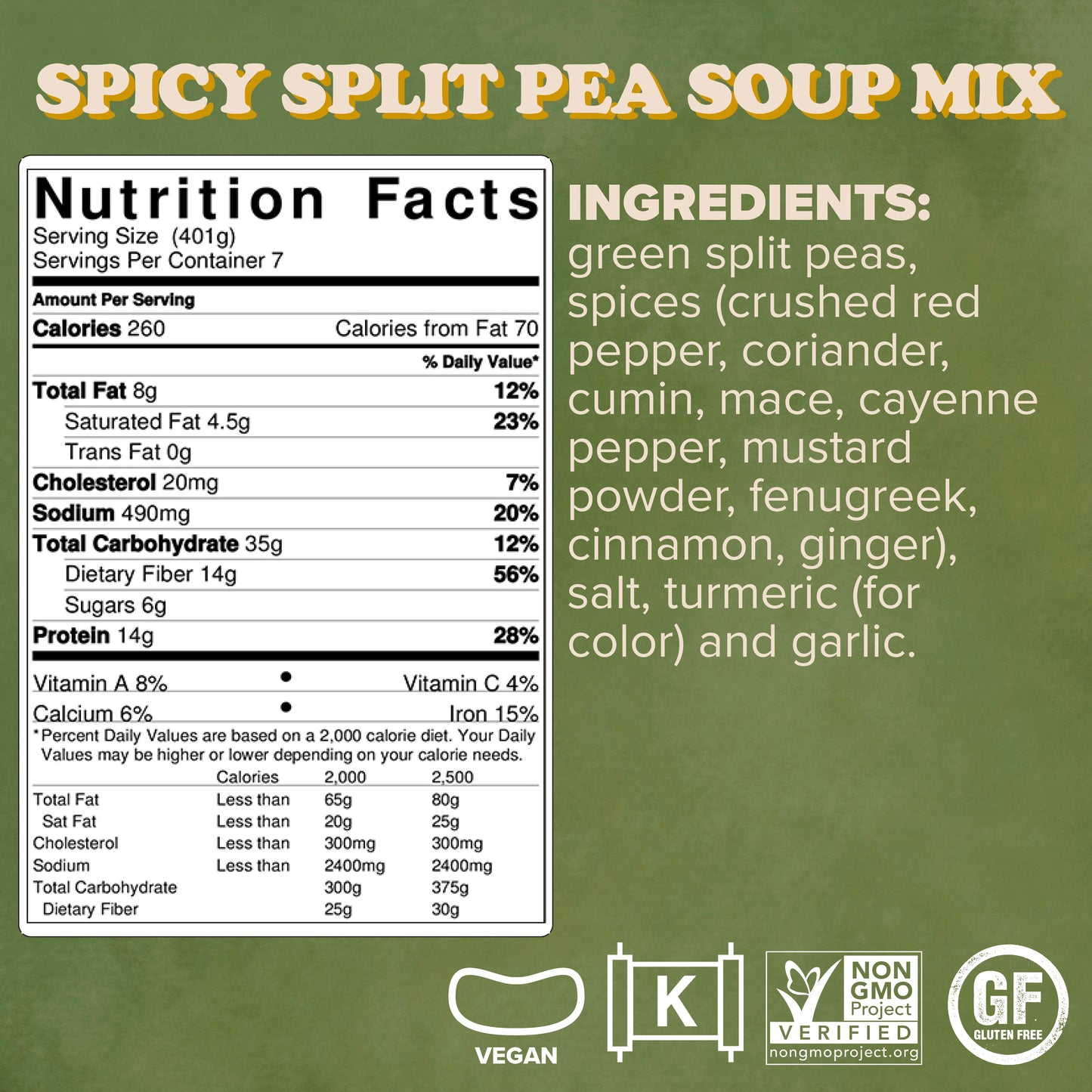 Spicy Split Pea Soup Mix
