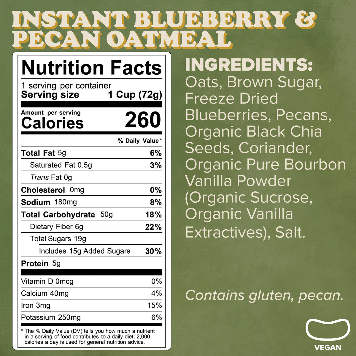 Instant Blueberry & Pecan Oatmeal
