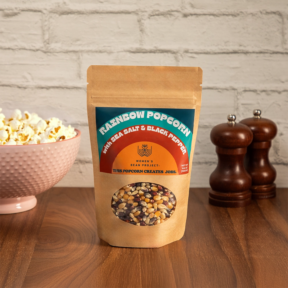 Rainbow Popcorn with Salt and Pepper